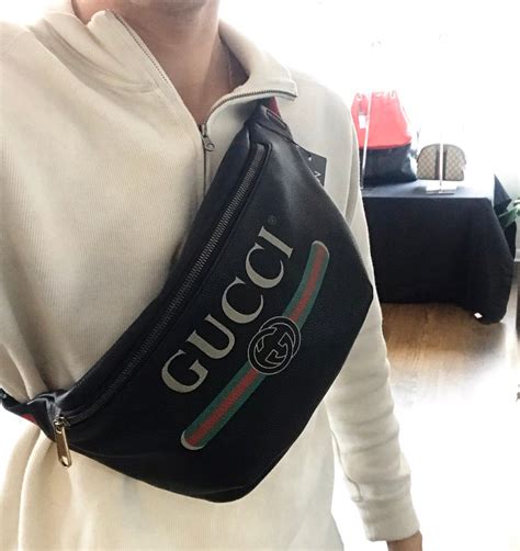 mens fanny pack gucci|gucci fanny pack cost.